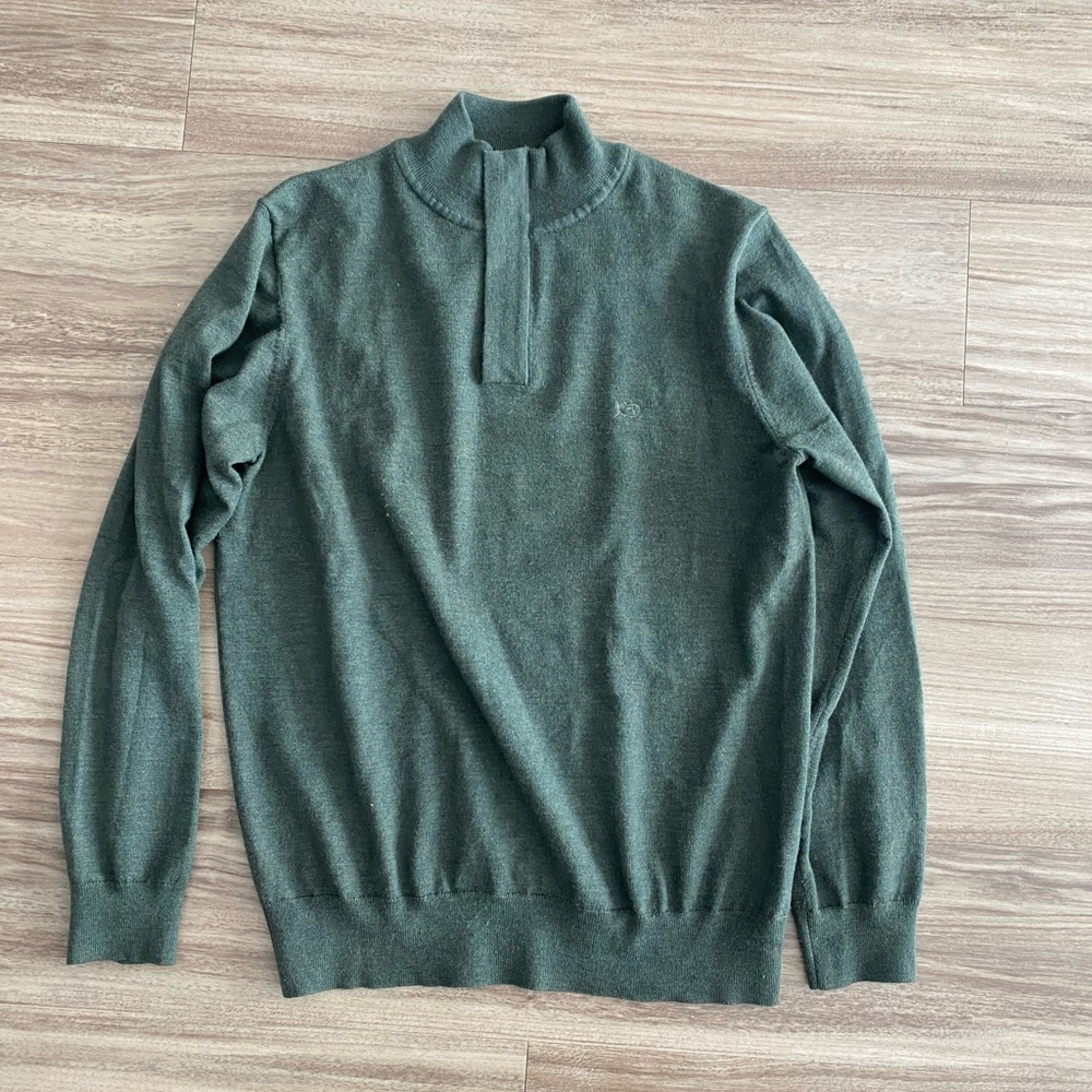 Green quarter zip